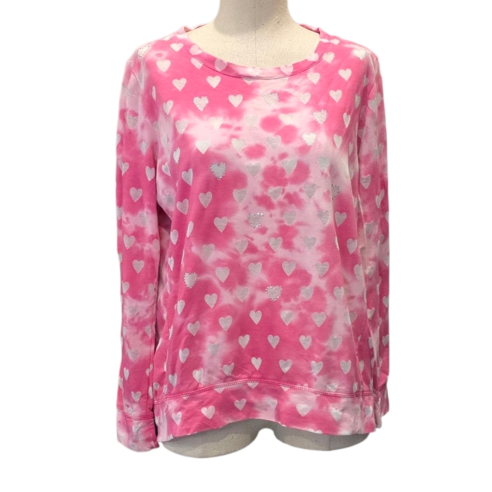 Style & Co. Pink Heart Sweatshirt